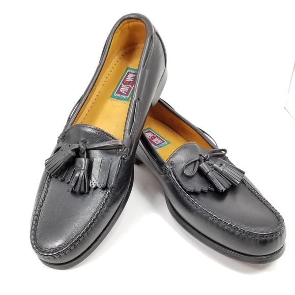 Ansewn Other - Ansewn Black Tassel Leather Loafers 9.5C US Made